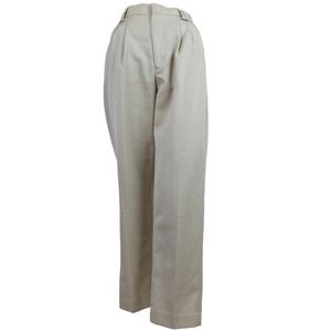 Vintage 90s Preppy Khaki Tan High Waisted Straight Leg Dress Pant Trousers